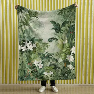 Moody Botanical Art Blanket Nature Blanket Tapestry Botanical Fairy Grunge Room Decor Fairycore Floral Cottagecore Blanket Botanical Throw, Nature Blanket 006