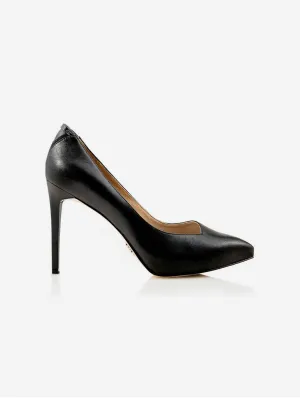 Mulan Vegan Nappa Leather Platform Pumps | Midnight Black
