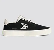 NAIOCA Black Suede Ivory Logo Sneaker Men