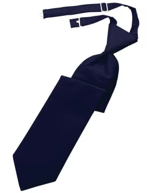 Navy Solid Twill Kids Necktie
