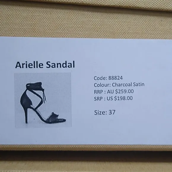 New Gray Satin Ankle Lace Up Stiletto Frayed Open Toe Strap Arielle Heel