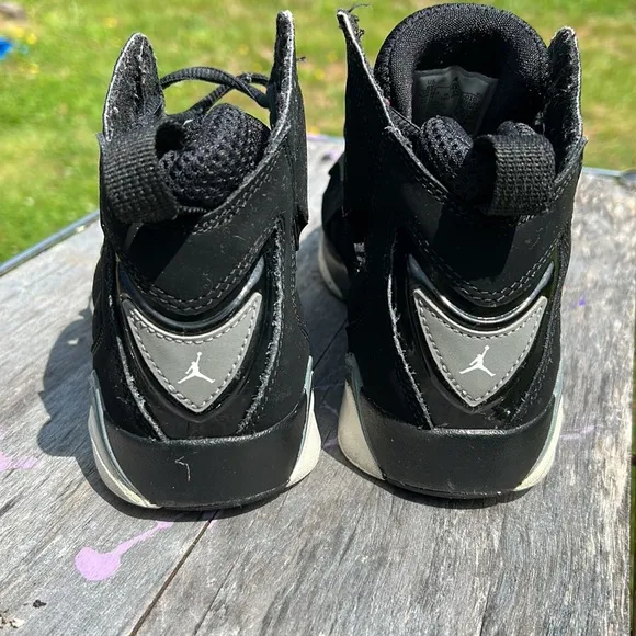 Nike Air Jordan True Fight, youth size 6, black suede, white and silver