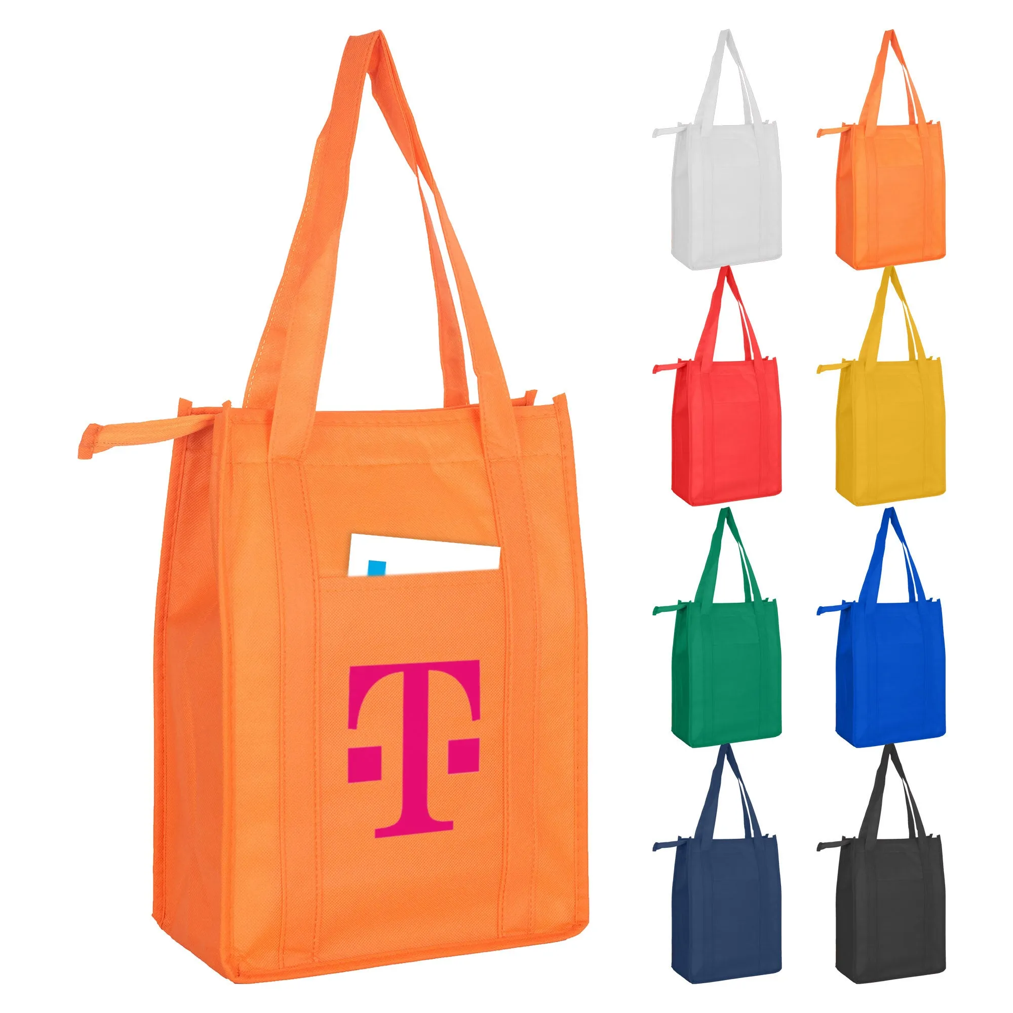 Non Woven Cooler Bag With Top Zip Closure NWB015
