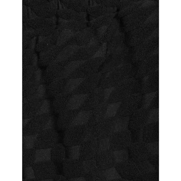 NWT Good American Terry Jacquard Woven Casual Shorts Sz 7 4XL Black Textured