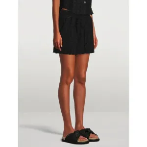 NWT Good American Terry Jacquard Woven Casual Shorts Sz 7 4XL Black Textured