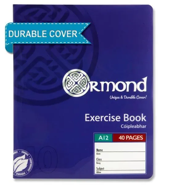 Ormond 40 Page A12 Durable Cover Copy Book