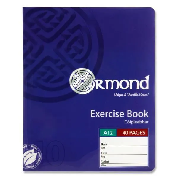 Ormond 40 Page A12 Durable Cover Copy Book