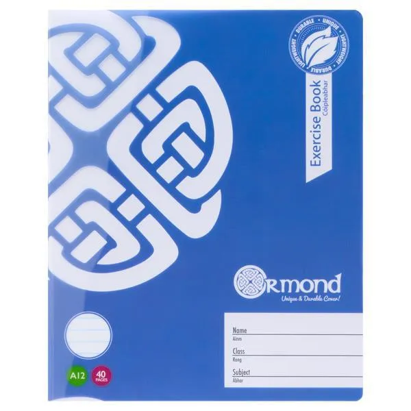 Ormond 40 Page A12 Durable Cover Copy Book