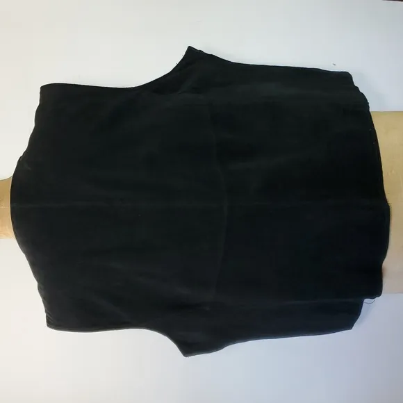 Outbrook Size 3XL Vest Black Suede Leather Button Down Sleeveless Fully Lined