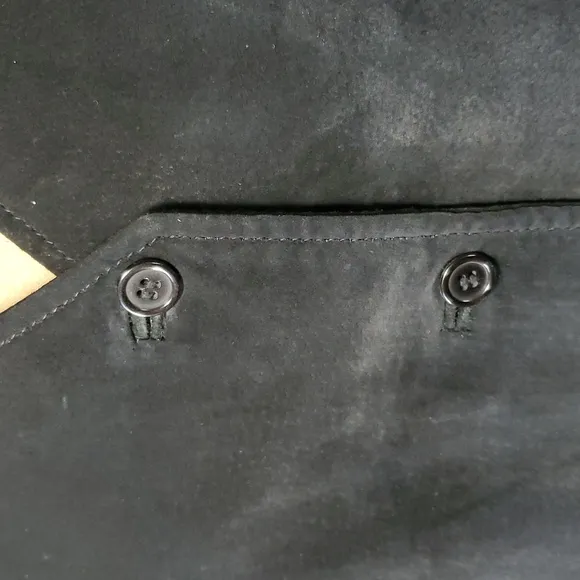 Outbrook Size 3XL Vest Black Suede Leather Button Down Sleeveless Fully Lined