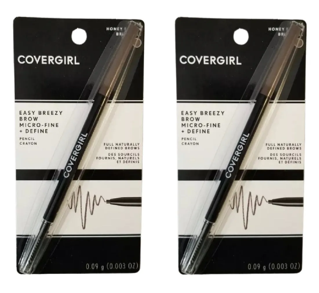 Pack of 2 CoverGirl Easy Breezy Brow Micro-Fine   Define Pencil, Honey Brown 715