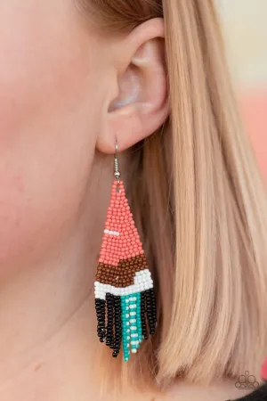 Paparazzi Summer Heat Earrings Orange