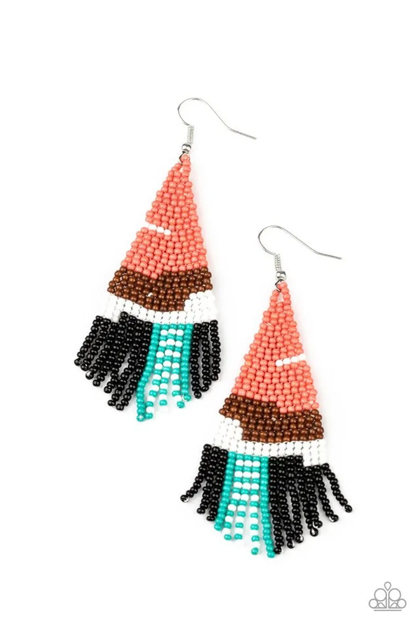 Paparazzi Summer Heat Earrings Orange