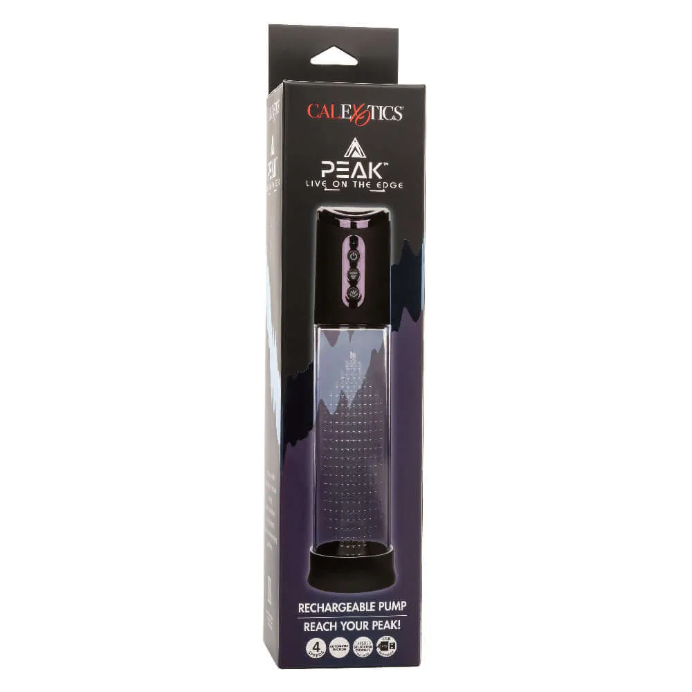 Peak Rechargeable Penis Pump - Black/clear