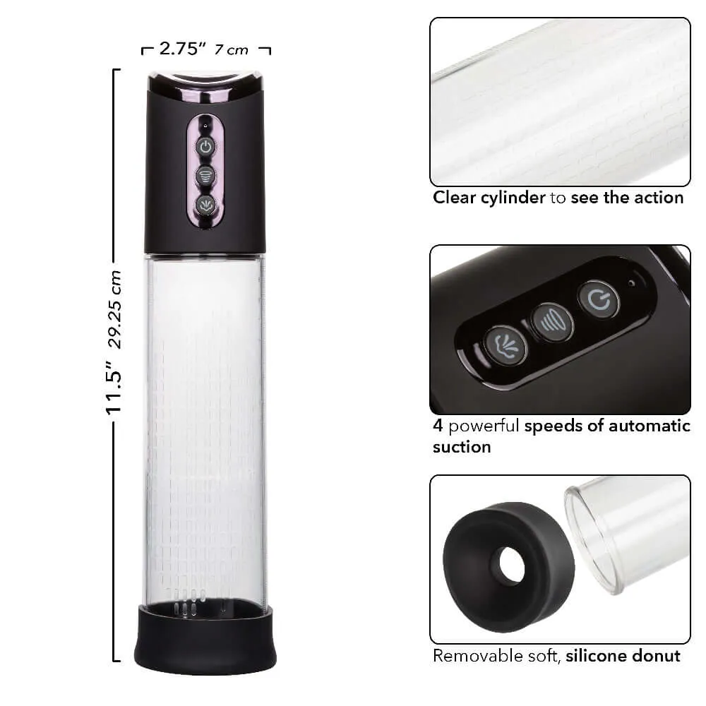 Peak Rechargeable Penis Pump - Black/clear