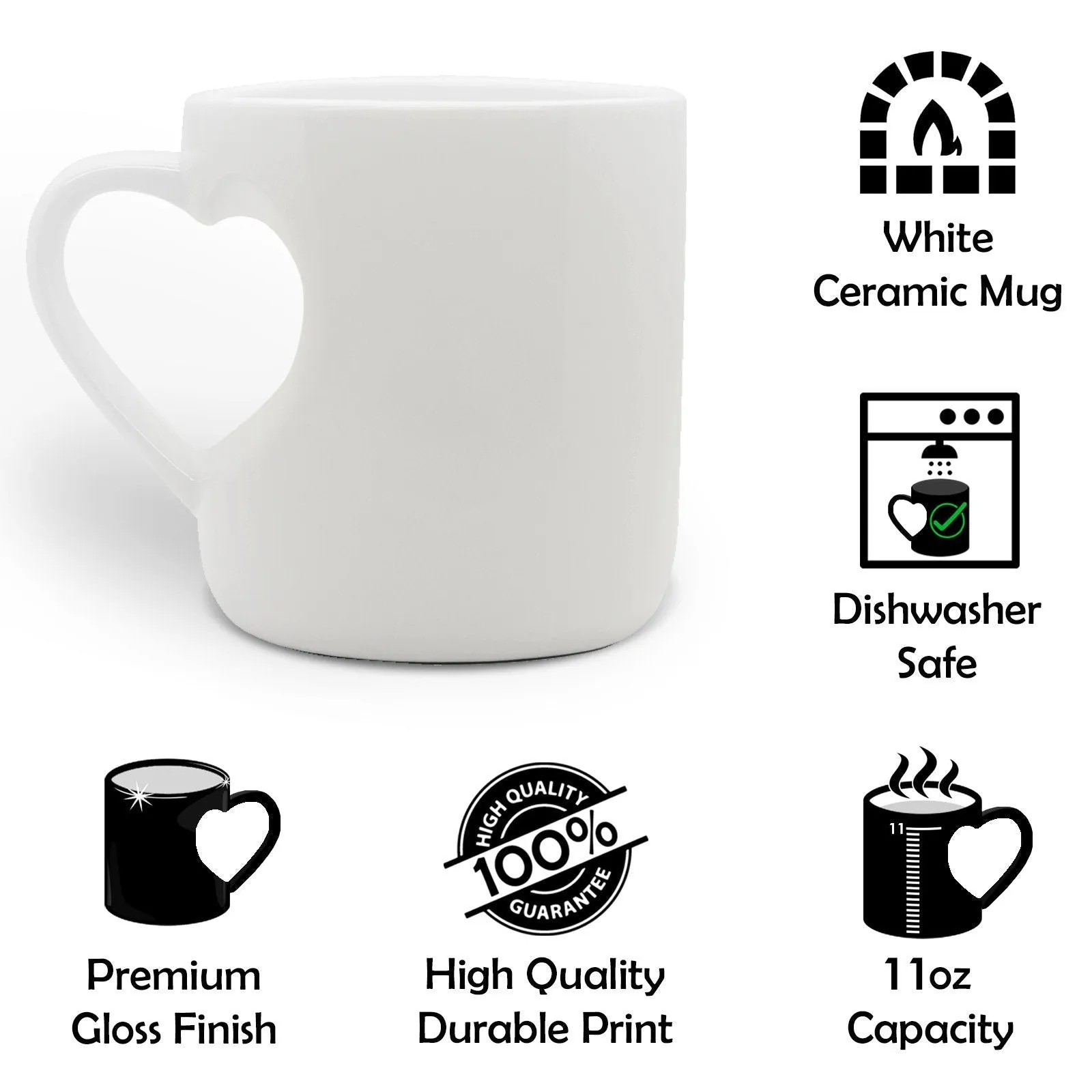 Personalised Mug with Stylish Text and Rainbow Tiger