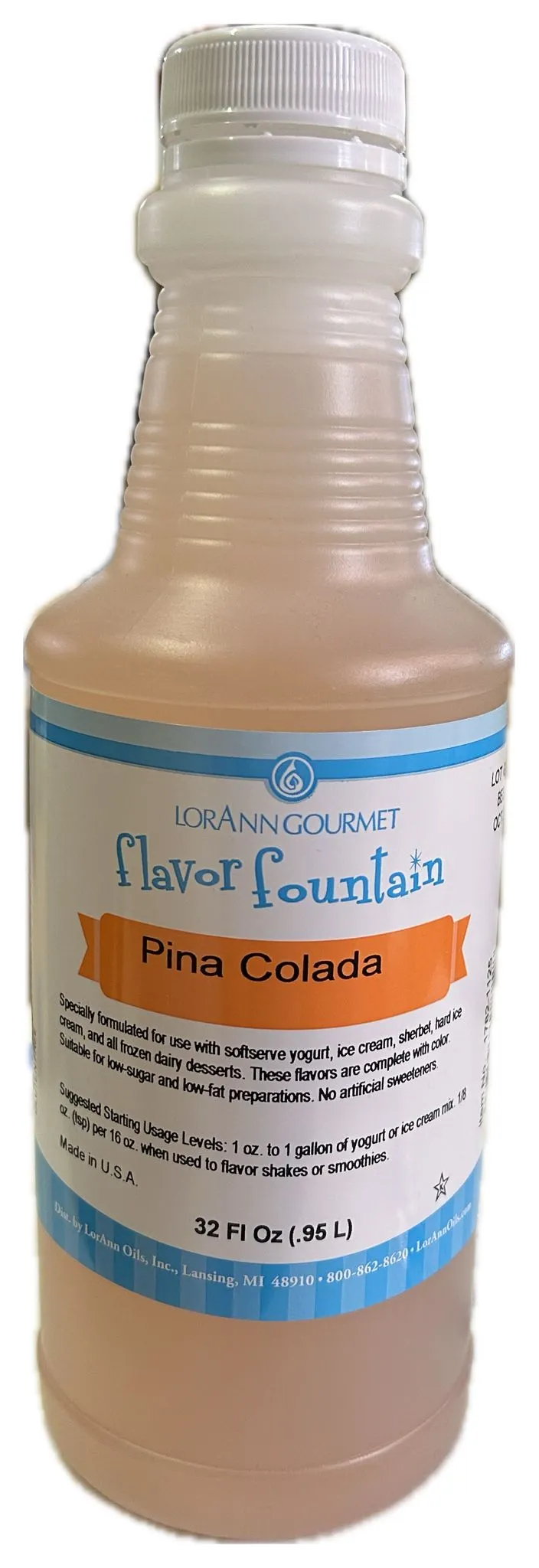 Pina Colada Flavor 6 x 32 oz Bottle - Ice Cream and Beverage Flavors - LorAnn Oils - Canadian Distribution
