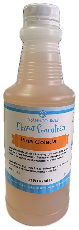Pina Colada Flavor 6 x 32 oz Bottle - Ice Cream and Beverage Flavors - LorAnn Oils - Canadian Distribution