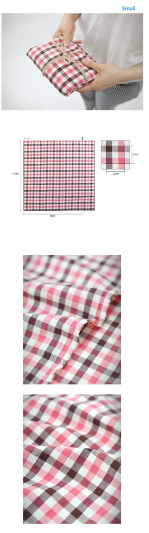 Pink Plaid Cotton Fabric - 3 Sizes - By the Yard 78461
