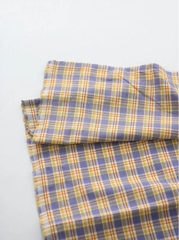 Plaids Cotton Fabric, Yarn Dyed Cotton Fabric, Washing Cotton Fabric - By the Yard 19442-1