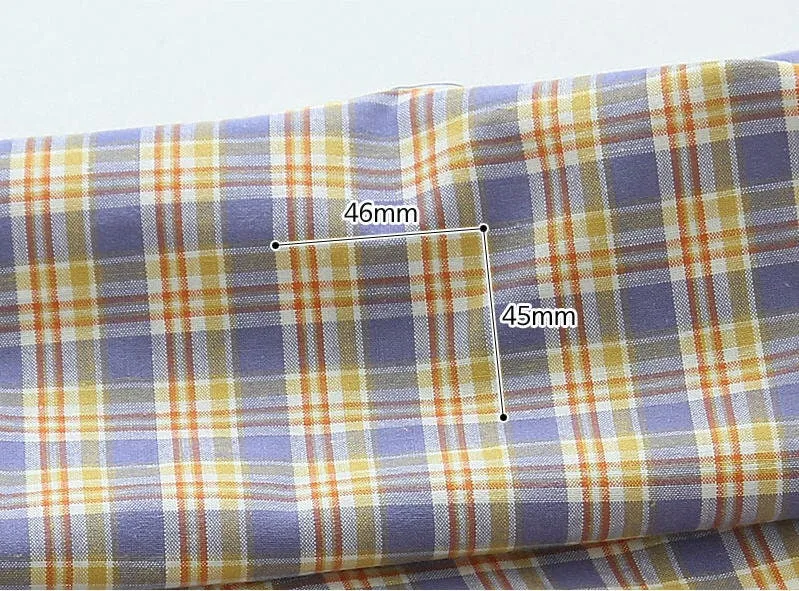 Plaids Cotton Fabric, Yarn Dyed Cotton Fabric, Washing Cotton Fabric - By the Yard 19442-1