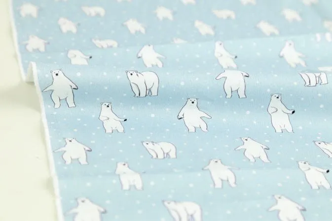 Polar Bear Cotton Fabric - Fabric By the Yard 86275
