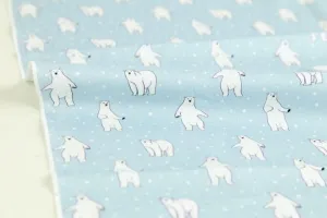 Polar Bear Cotton Fabric - Fabric By the Yard 86275