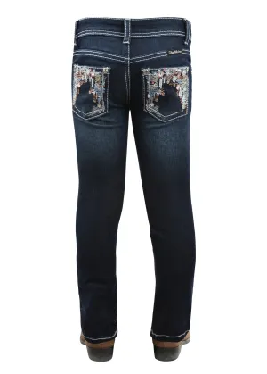 Pure Western Anjelica Slim Leg Girls Jeans Indigo