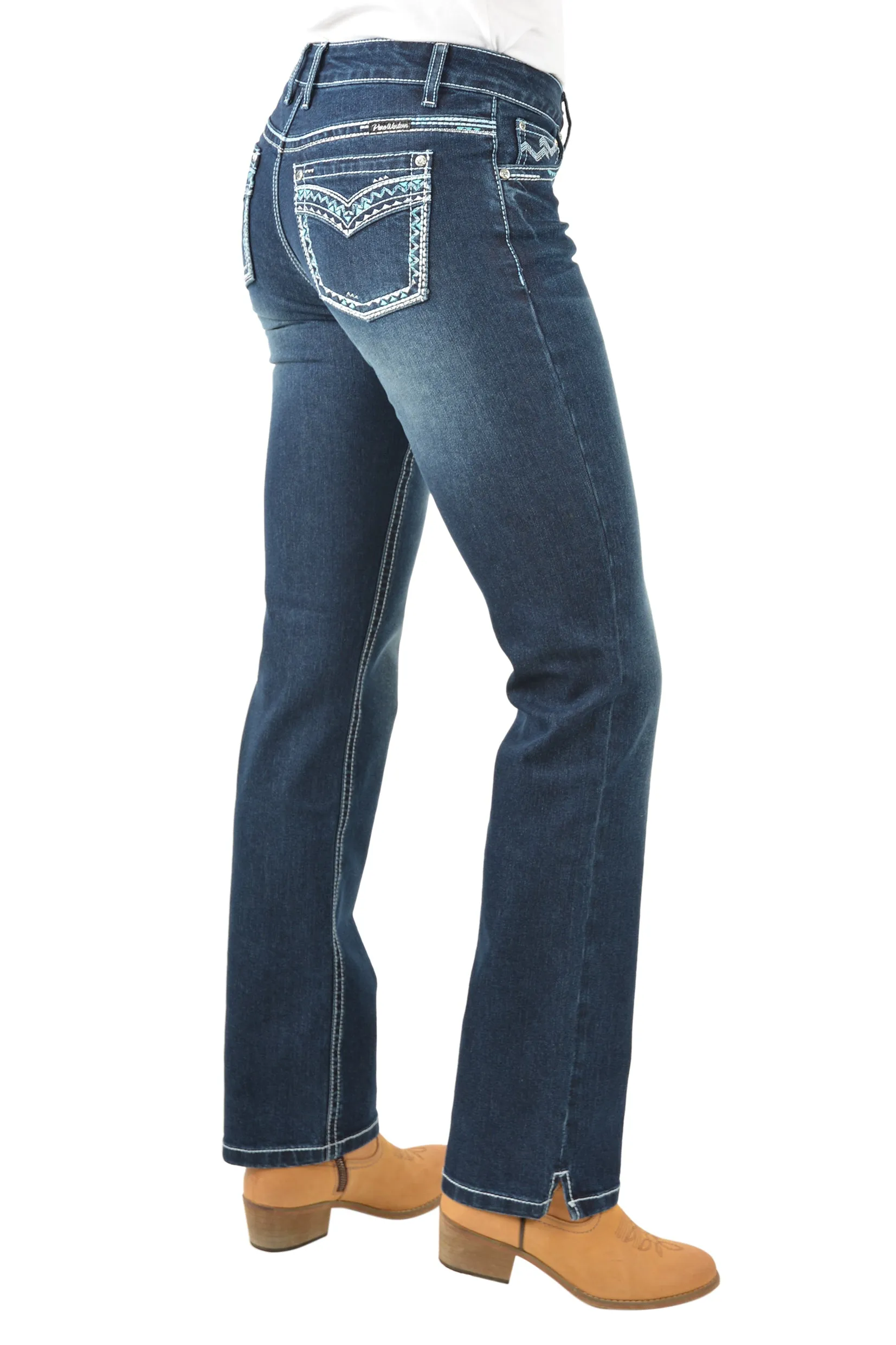 Pure Western Geraldine Straight Leg Ladies Jean Midnight