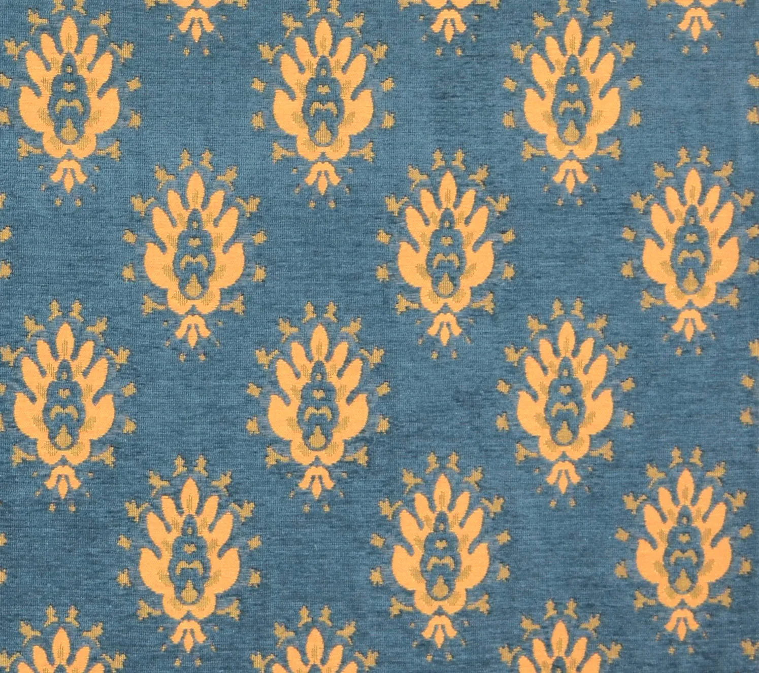 Quadrille Woven: Juliette - Blue on Gold (Imported from Spain)