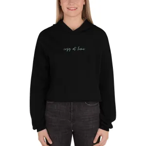 "Cozy at Home- AQUA" Crop Hoodie