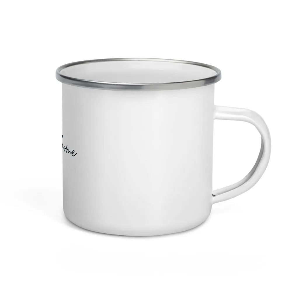 "Cozy at Home- NAVY" Enamel Mug