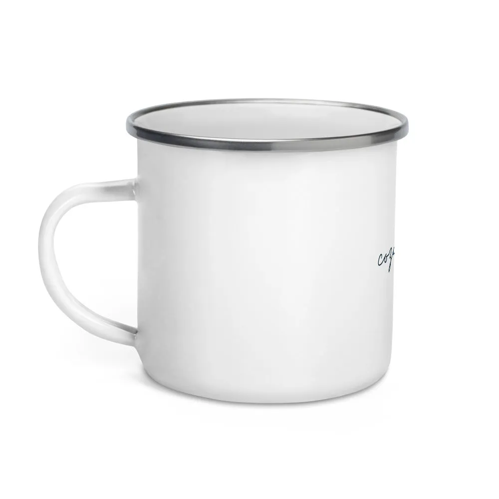 "Cozy at Home- NAVY" Enamel Mug