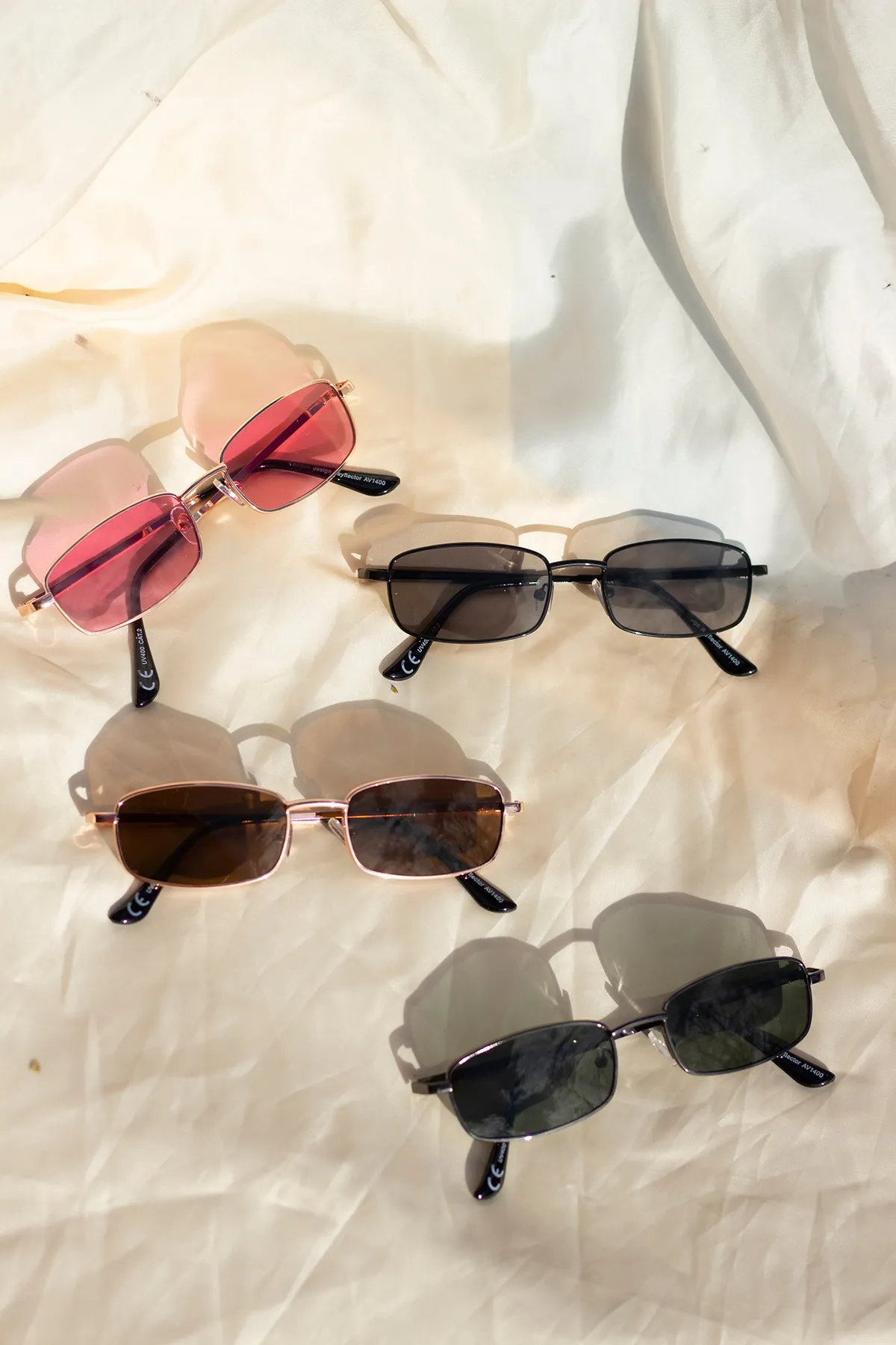 Rectangle Wire Frame Sunglasses