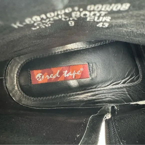 Red Tape “Cyril” Black Suede Boots Size 10