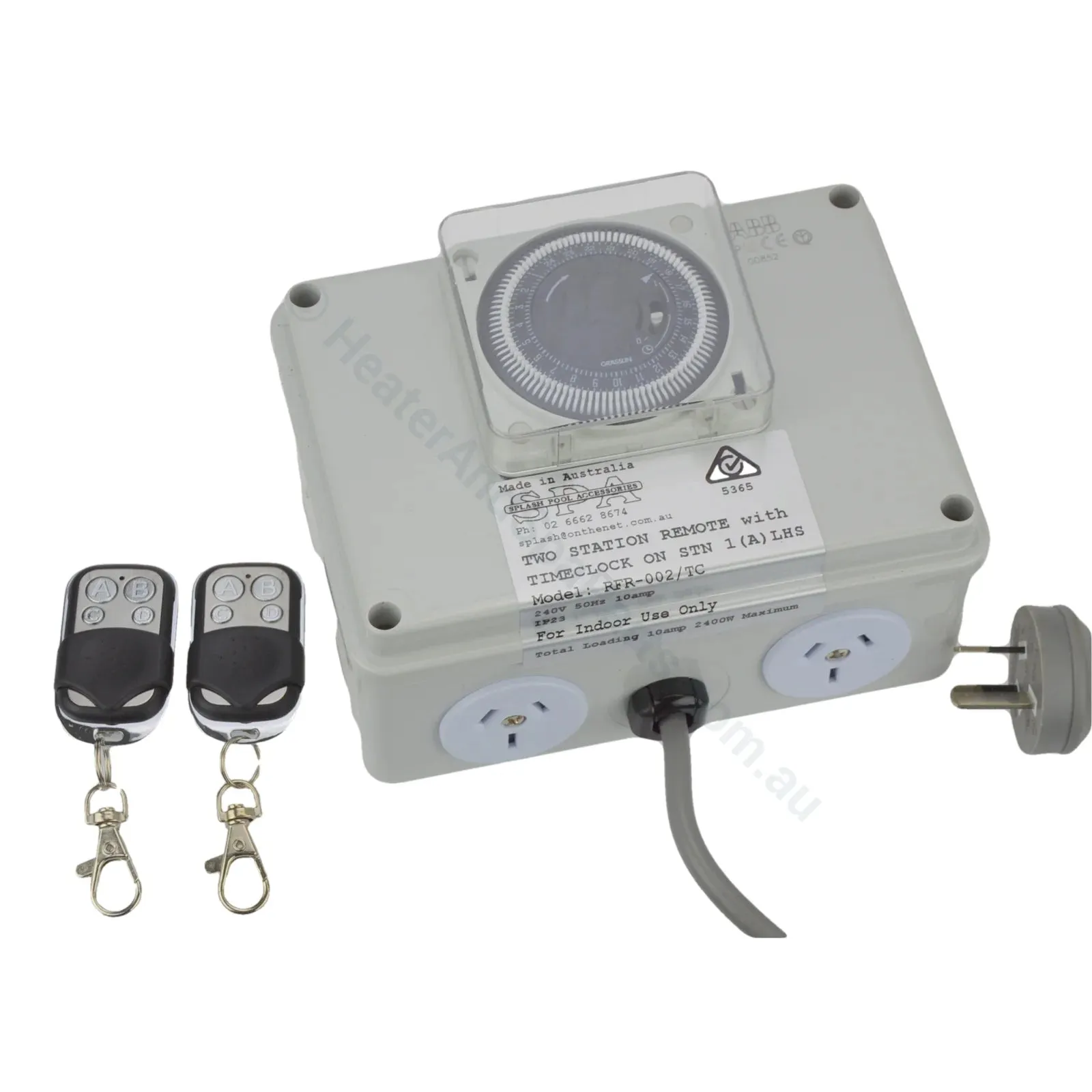 Remote Control Spa & Pool with Timer - 10A - Wireless RF