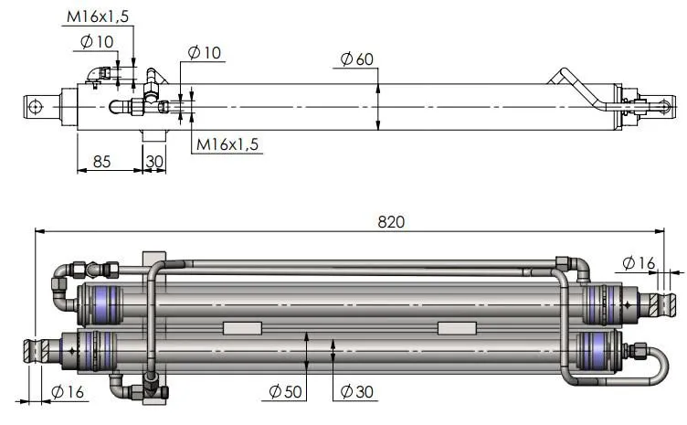 Retraction Cylinder HACO to suit MBB 1407995 & 1407997