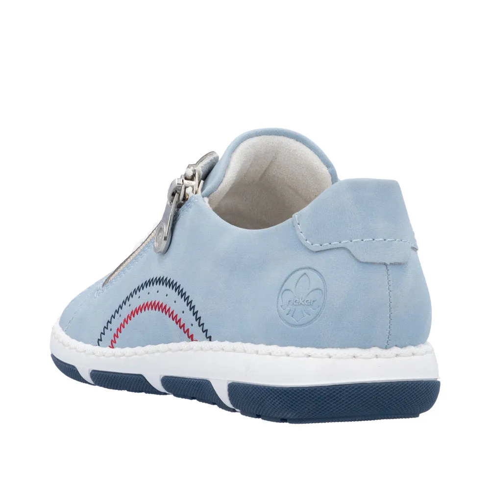 Rieker 42424-10 Womens Zip and Lace Trainer
