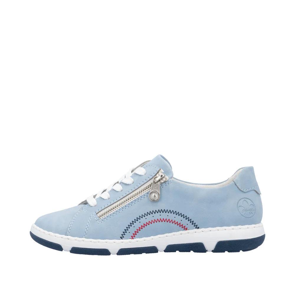 Rieker 42424-10 Womens Zip and Lace Trainer