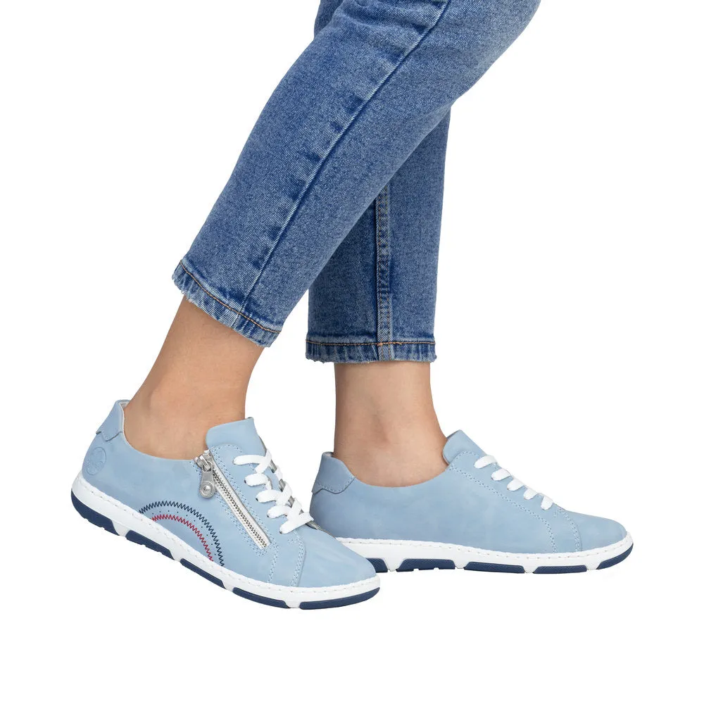Rieker 42424-10 Womens Zip and Lace Trainer