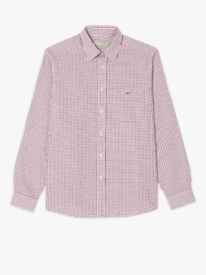 R.M. Williams Collins Shirt - Burgundy/White