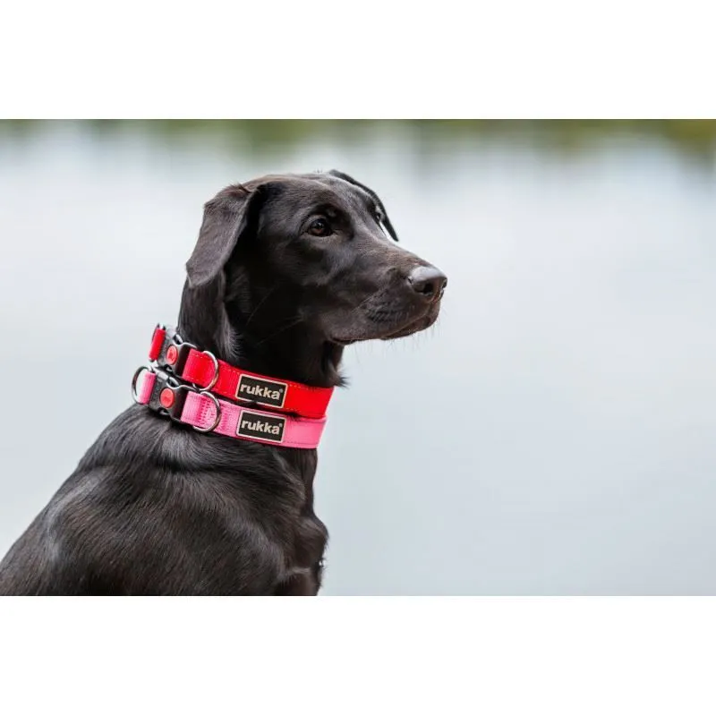 Rukka Pets Bliss Durable Adjustable Red Dog Collar