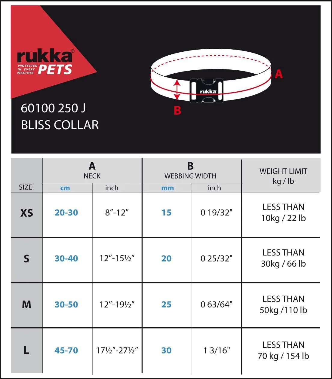 Rukka Pets Bliss Durable Adjustable Red Dog Collar