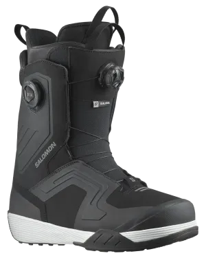 Salomon Dialogue Dual Boa Snowboard Boots - Black / Black / White - 2024