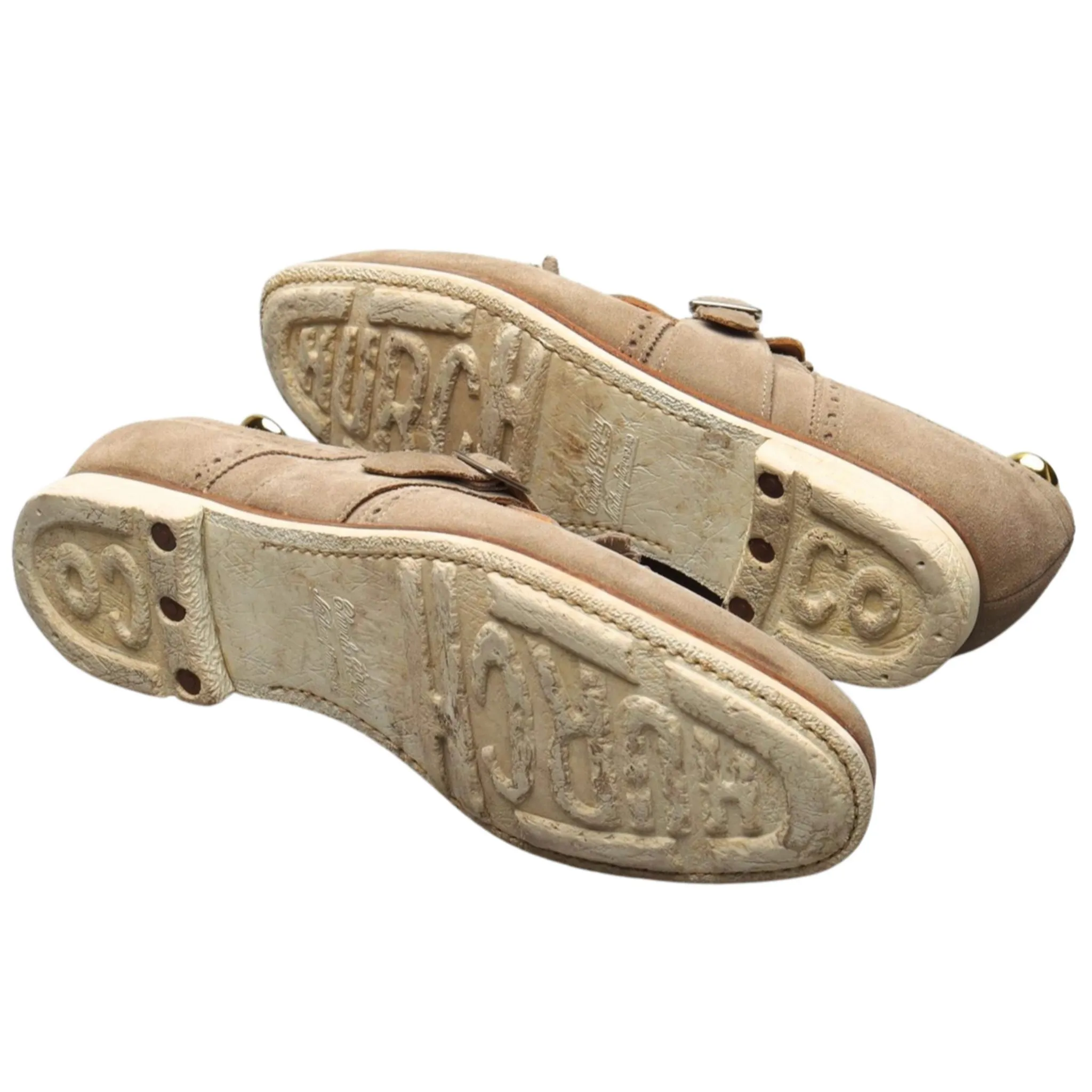 'Shanghai' Stone Suede Monk Strap UK 8 F