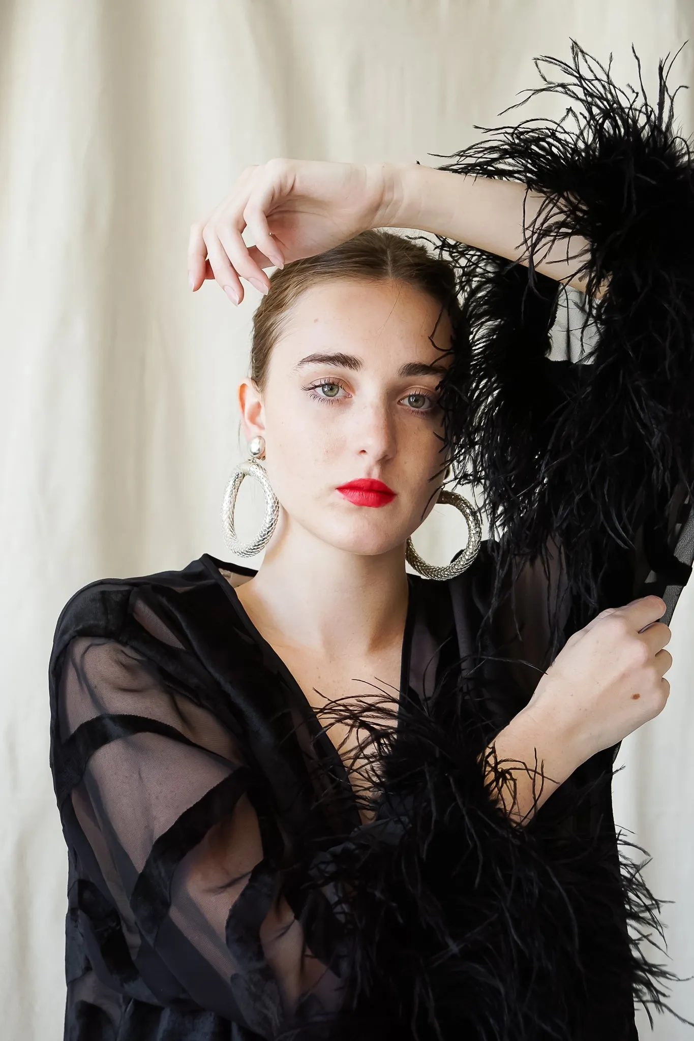 Silk Velvet Burnout Caftan