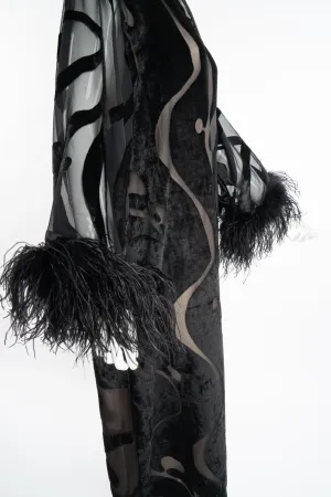 Silk Velvet Burnout Caftan