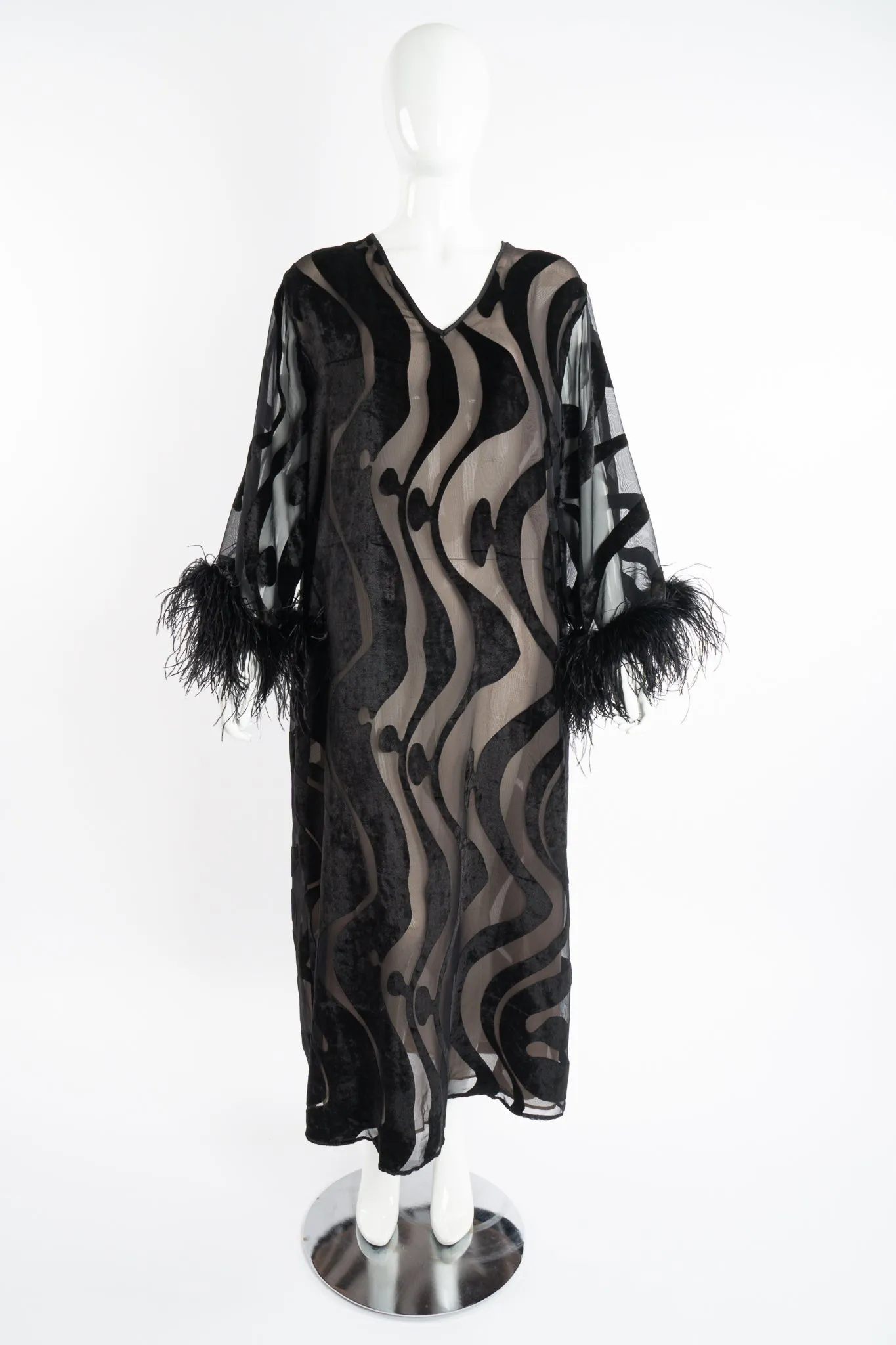 Silk Velvet Burnout Caftan