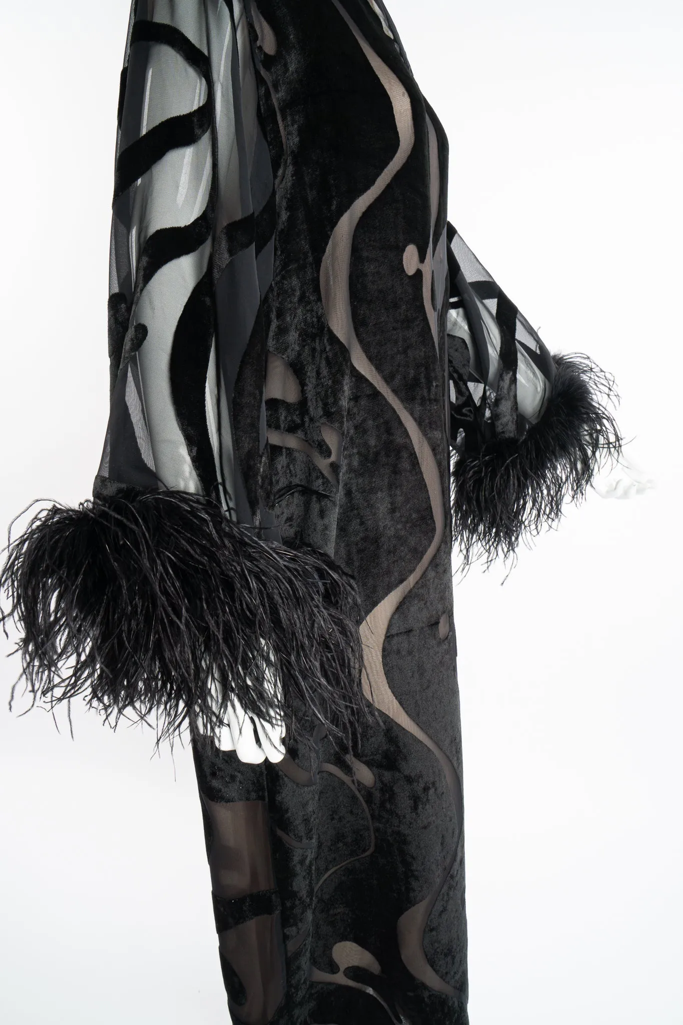 Silk Velvet Burnout Caftan