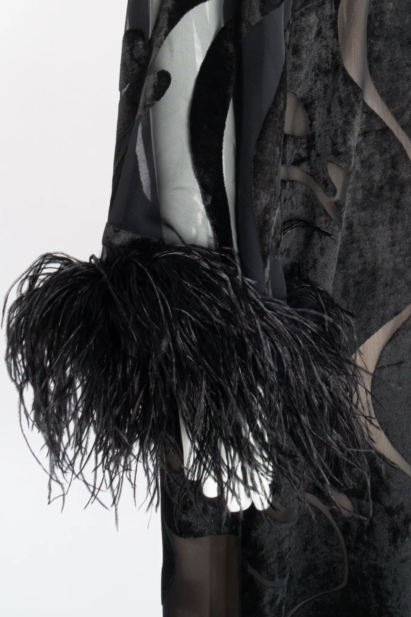 Silk Velvet Burnout Caftan